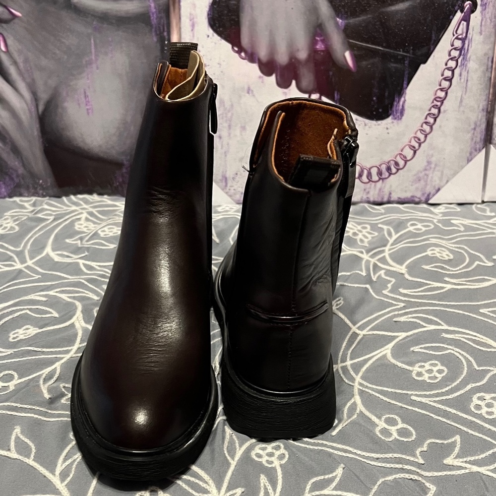 Brand New Franco Sarto Chocolate Booties SZ 8